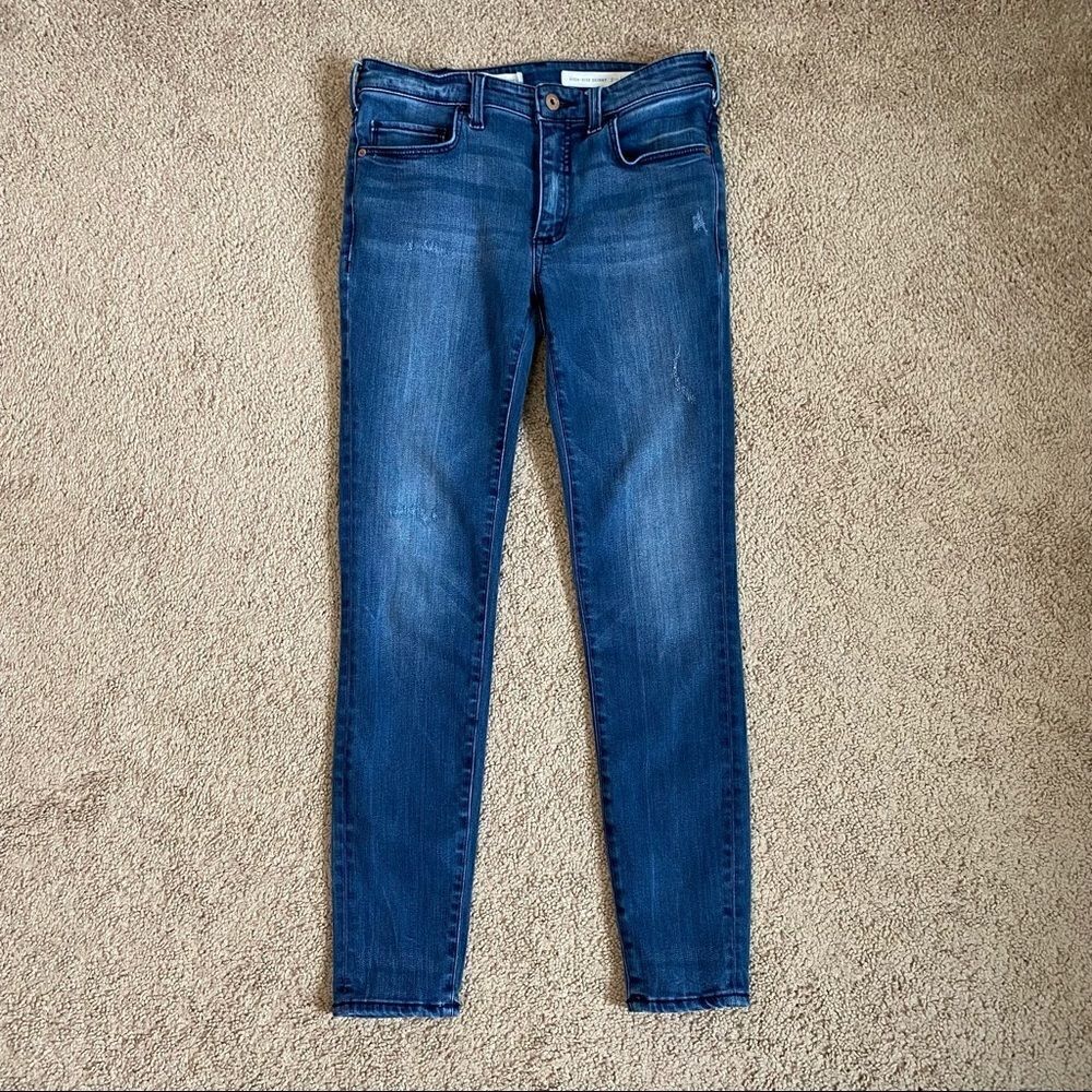 Pilcro and the Letterpress Skinny High Rise Jeans Women's 27 Medium Wash Anthro